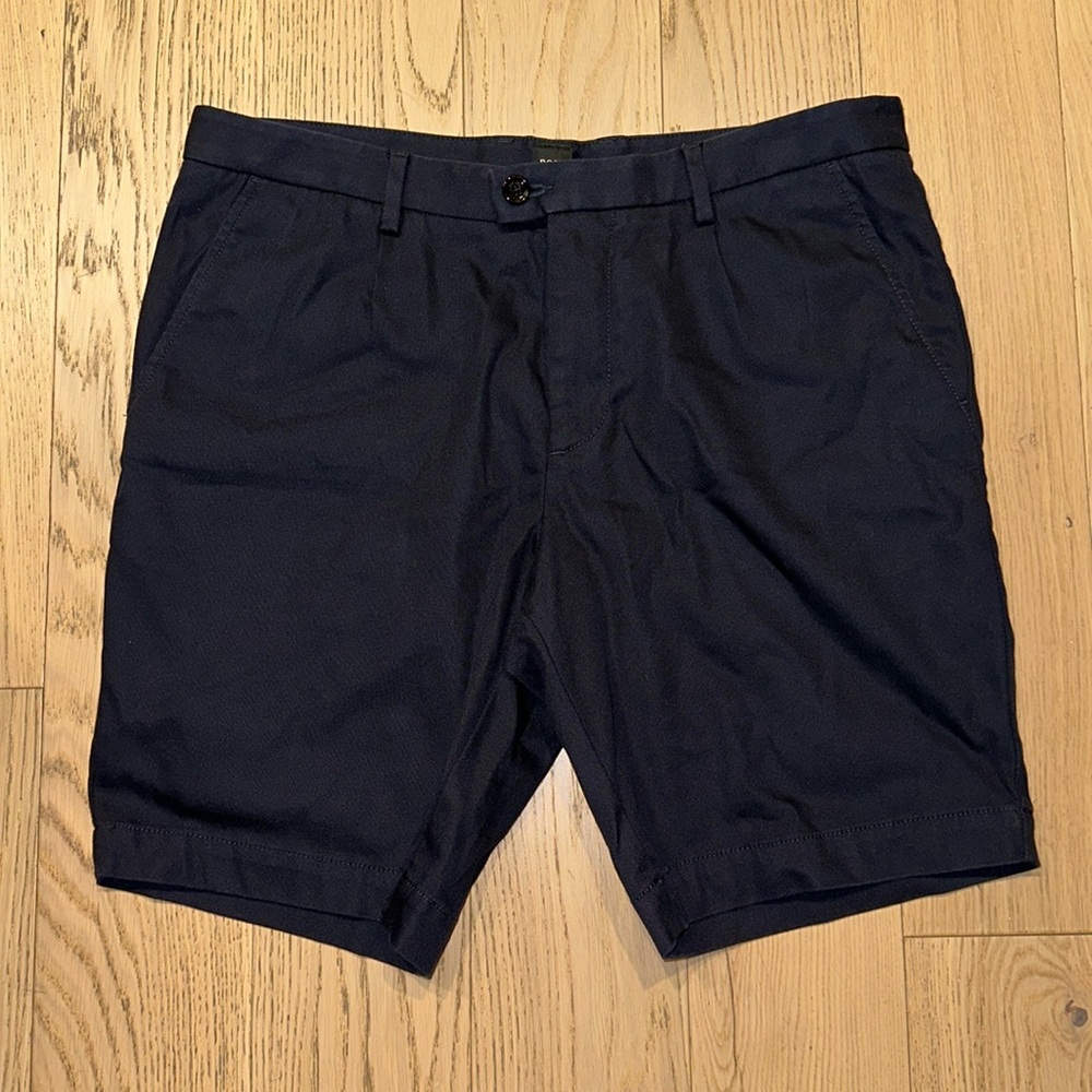 Hugo Boss Dress Shorts 
Color: Navy/Dark Blue
Size: 34R 
Used, Good Condition